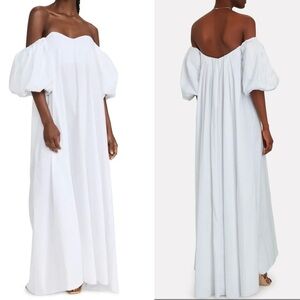 Caroline Constas White Palmer Maxi Dress NWT
